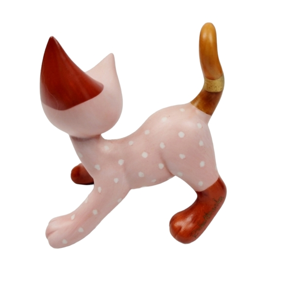Pink Cat Figurine Lara by Goebel Rosina Wachtmeister - Picture 6 of 11
